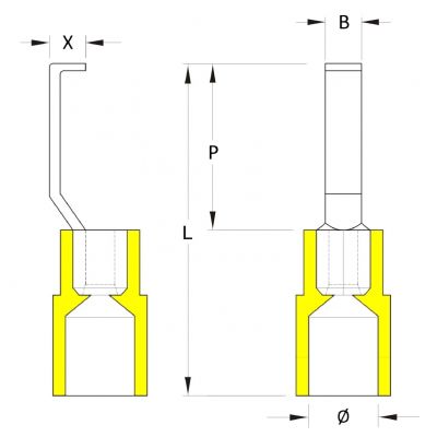 WEIDMULLER HBT 6,0 - 3,0 GE Końcówka kablowa, izolacja: dostępny, Przekrój przyłącza przewodu, maks.: 6 mm², żółty 1312470000 /100szt./ (1312470000)